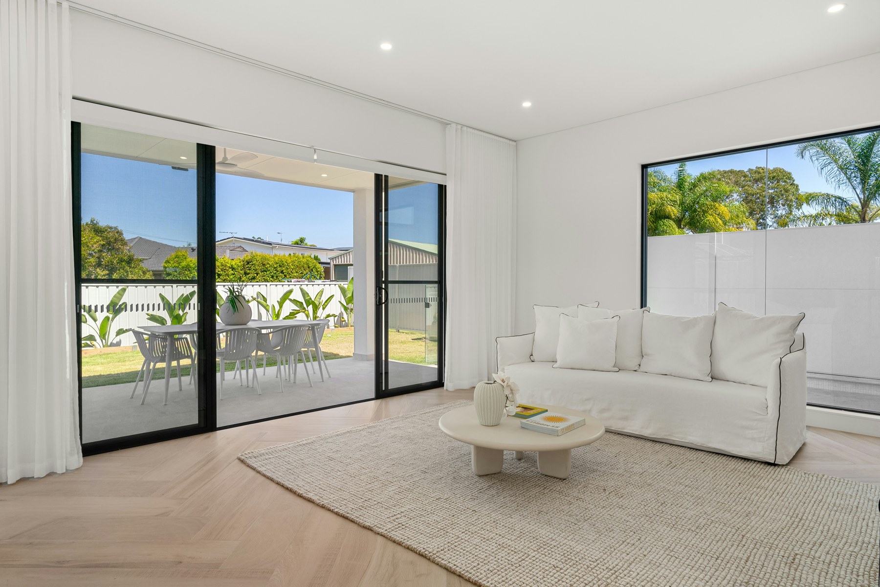 Bright, fresh living room with natural light